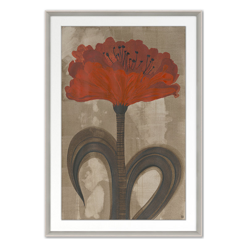 Orange Blossom Print by Morlock, Jody, White Wash Oak Single Picture Framed, 36'' H x 25'' W