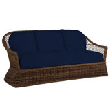 Soho 81.75" Wide Outdoor Wicker Patio Sofa with Cushions