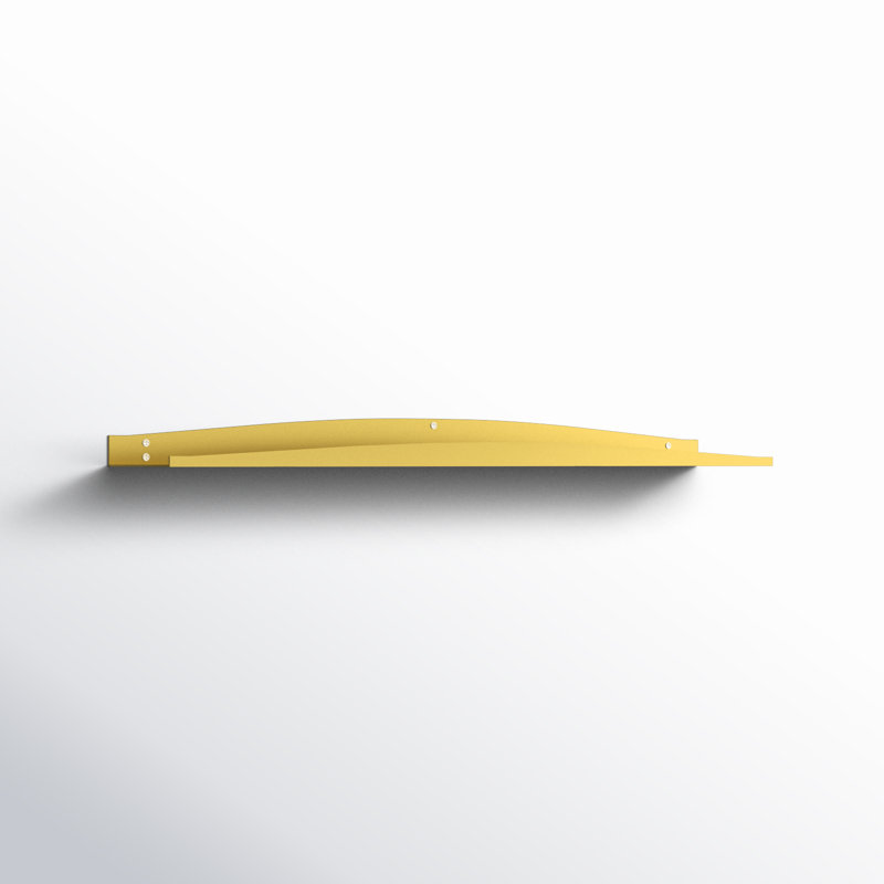 Tablette flottante en métal Ronella, Or, H 2,5 po x l 36 po x P 6 po