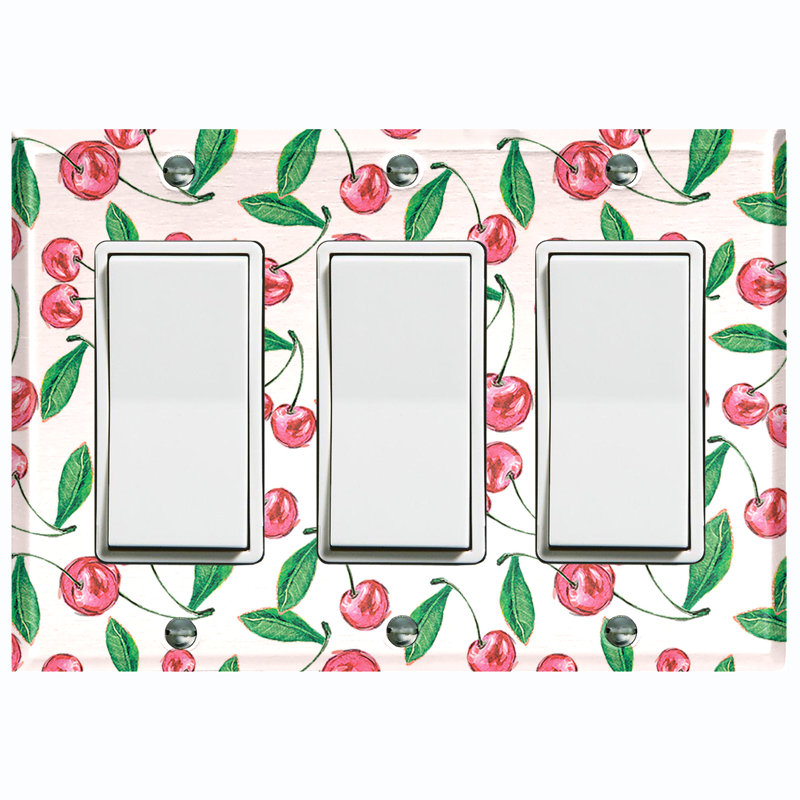 Patterned 3 - Gang Rocker Standard Wall Plate