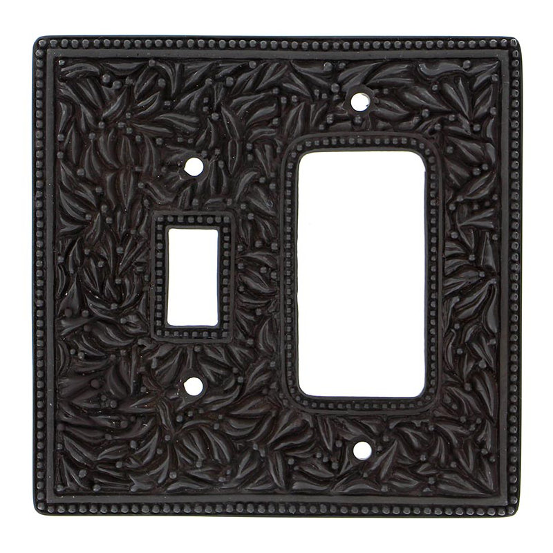 San Michele 2-Gang Toggle Light Switch / Rocker Combination Wall Plate, Oil-Rubbed Bronze