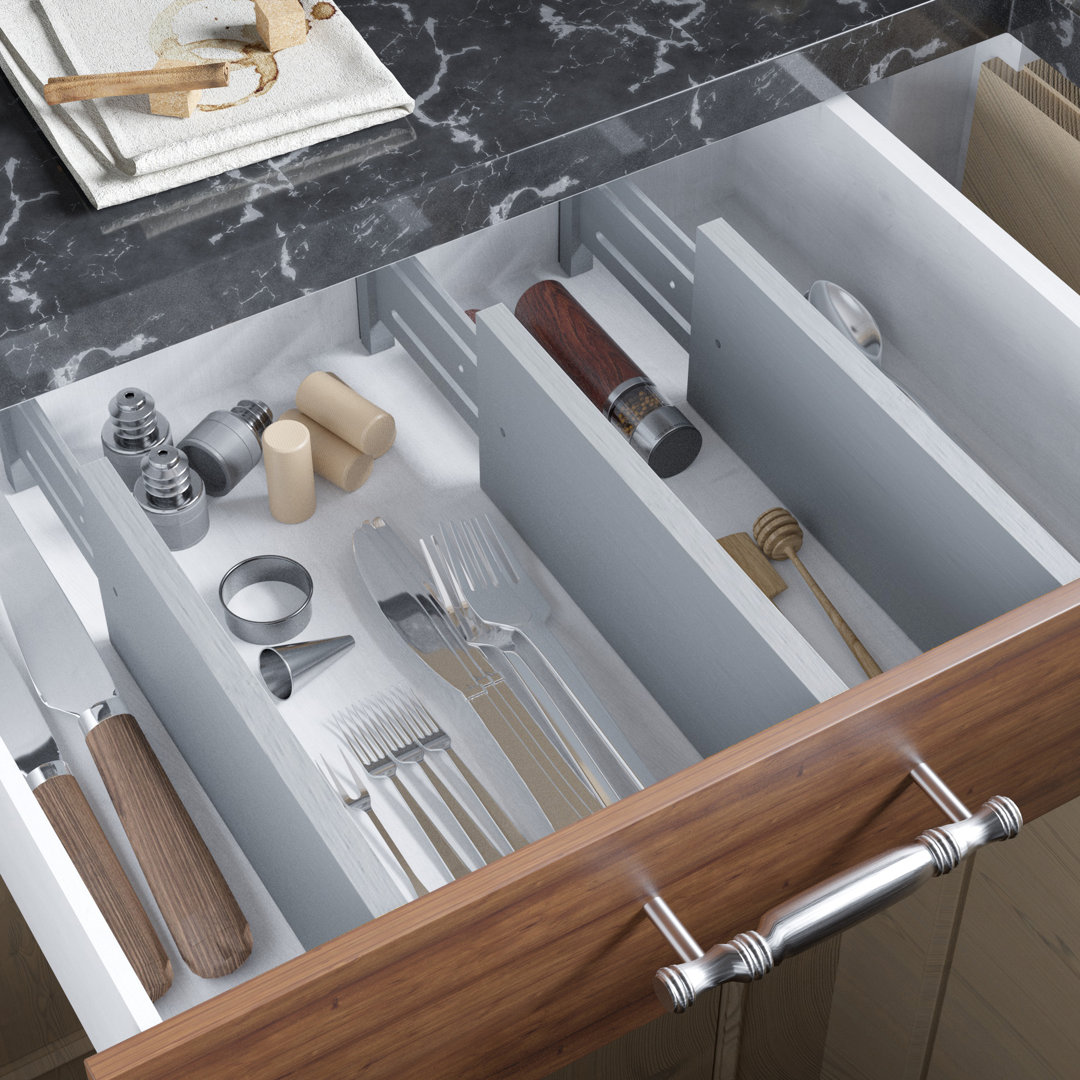 Bamboo Dresser Drawer Dividers, 6-Pack, 4.65" High Adjustable 12.5–17" Drawer Organizer Set for Clothing and Dressers SpaceAid 