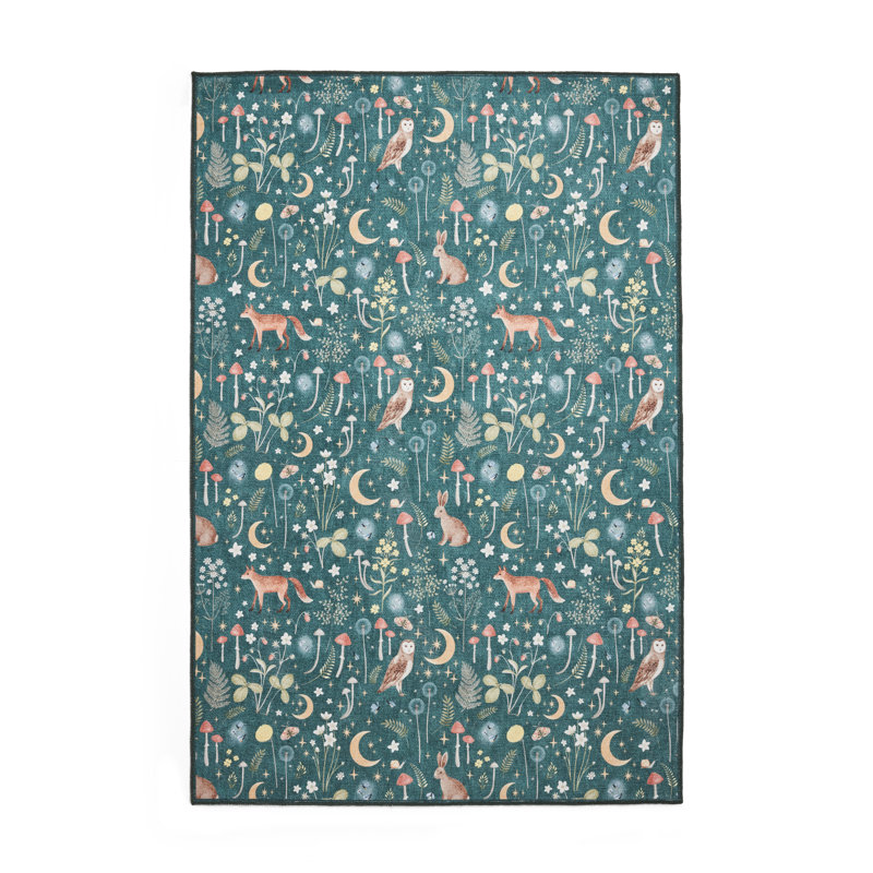 CL - Twilight Animals Green - 152 x 230, Rectangle 152 x 230 cm, Green