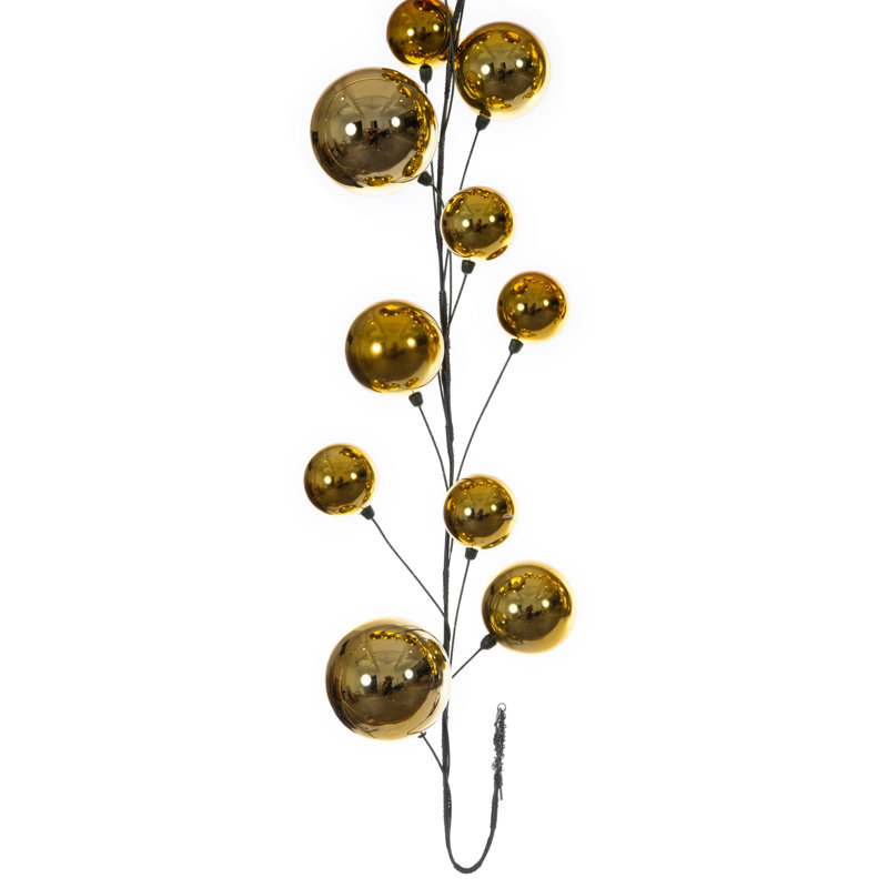 Vickerman 10' Gold Ball Branch Garland, Gold