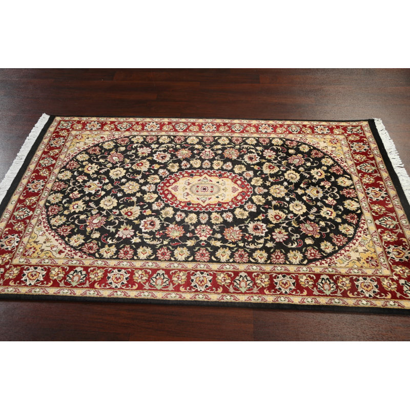 Lurette One-of-a-Kind 4'0'' X 6'3'' New Age Area Rug in Black