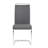Modern Faux Leather Cantilever Dining Chairs with Chrome Base and Metal Handle (Set of 2)-2116302484