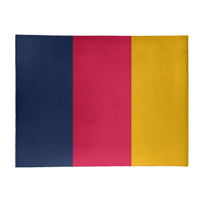 Tapis bleu marine/rouge écarlate tissé à plat Atlanta