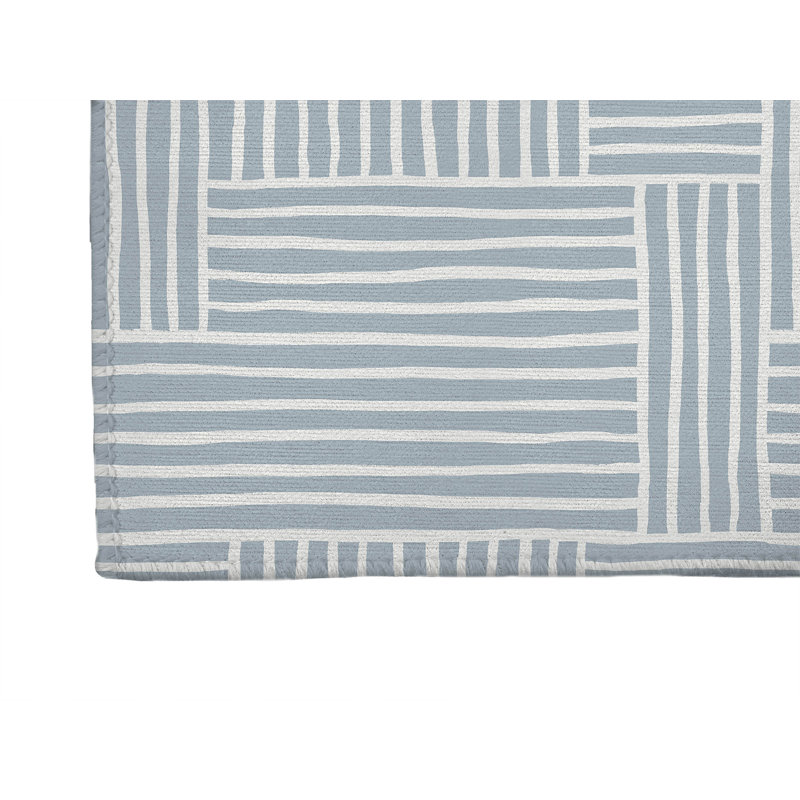 Grid Puz Non-Slip Outdoor Rug, Rectangle 4' x 6'