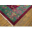 Tapis fuchsia antique en laine Art déco