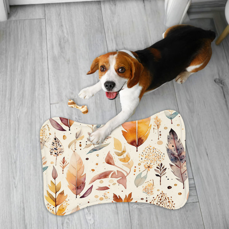 Vivid Colors - 1 Piece Bone Shape Feeding Mat