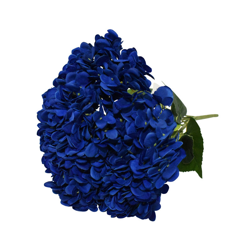 Faux bouquet d'hortensias à 7 têtes, Bleu marine