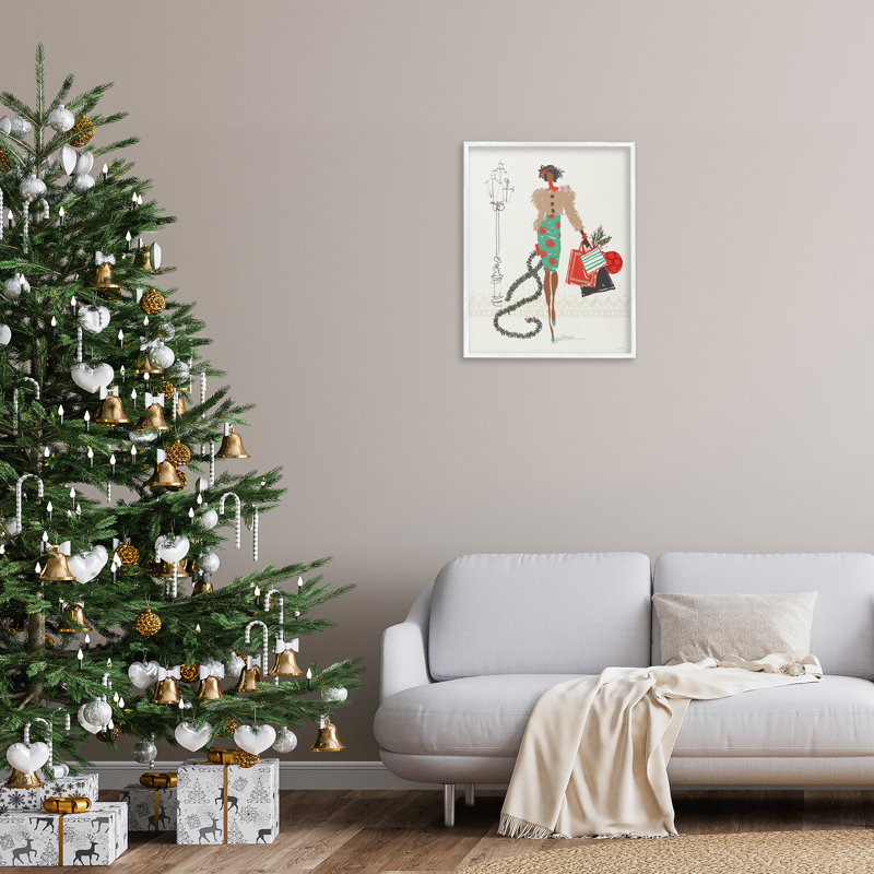 Art giclée festive par Anne Tavoletti, Estampe numérique encadrée blanc bord de mer, H 30 po x l 24 po
