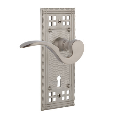 Craftsman Plate Privacy (Bed & Bath) with Decorative Keyhole and Manor Lever