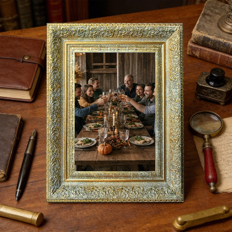 Cadre photo 3 pièces 11 po x 14 po doré antique pour décoration de bureau, Or antique, 3, 11 po x 14 po