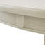 Table de salle à manger ronde 44 po, crème antique, plateau en placage de bois massif, pieds, sièges 4 à 6, nécessaire d'assemblage requis, table ronde, pour surface, placage, pieds