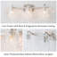 Applique murale 3 lumières pour salle de bain moderne en nickel brossé et verre texturé taille diamant
