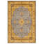 Girvin Yellow Oriental Machine Printed Cotton Polyester Area Rug-23747459