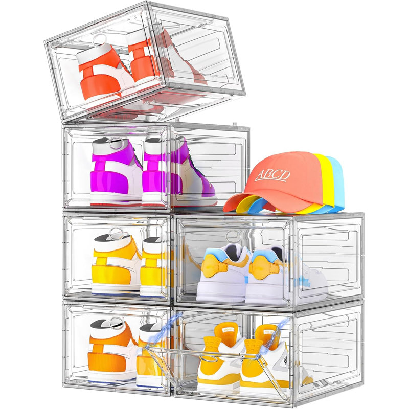 Boîte de rangement à chaussures empilable