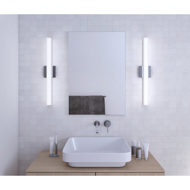 SQ-bar 1 - Light LED Bath Bar, Polished Chrome