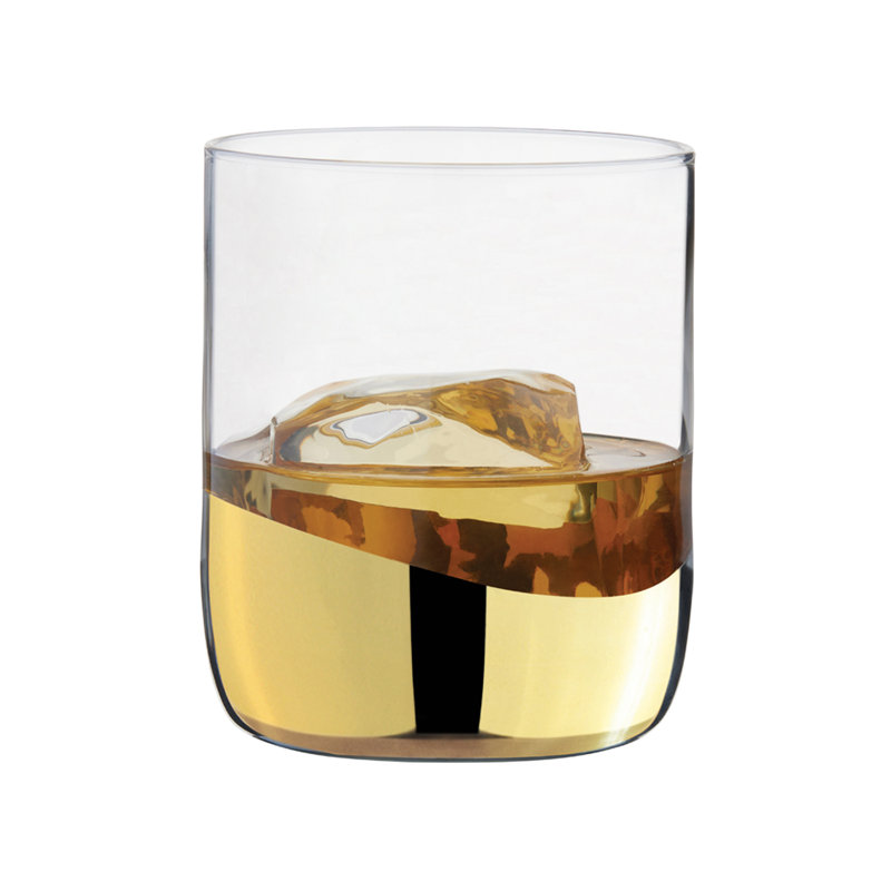 Wave DOF Tumblers, Gold/Clear
