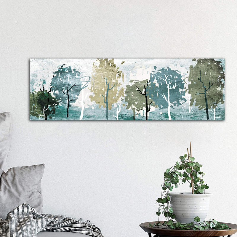 Abstract Forest by On Rei - Wrapped Canvas Panoramic Print, 152.4 cm H x 50.8 cm W x 3.175 cm D