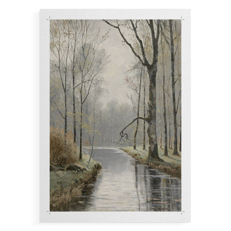 Paysage rétro - impression sur toile seulement - non encadrée, H 36 po x l 24 po