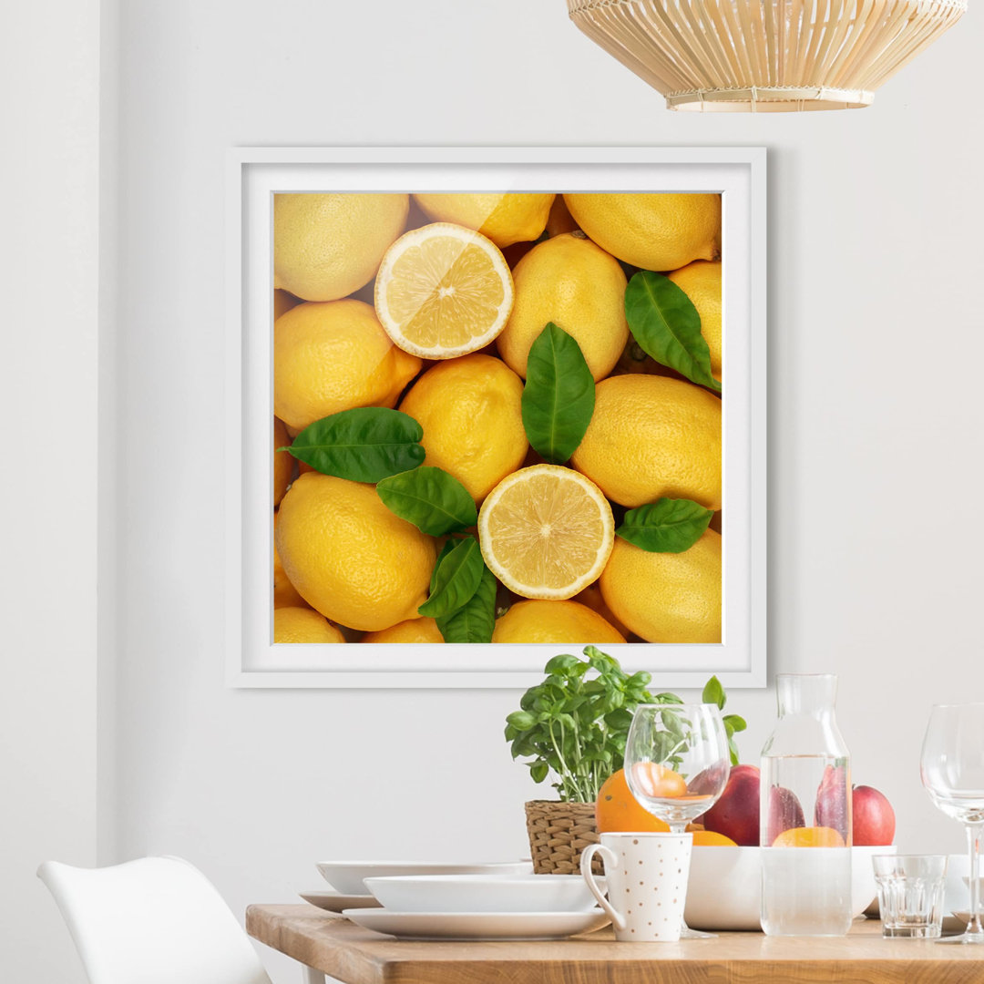 Gerahmtes Poster Juicy Lemons