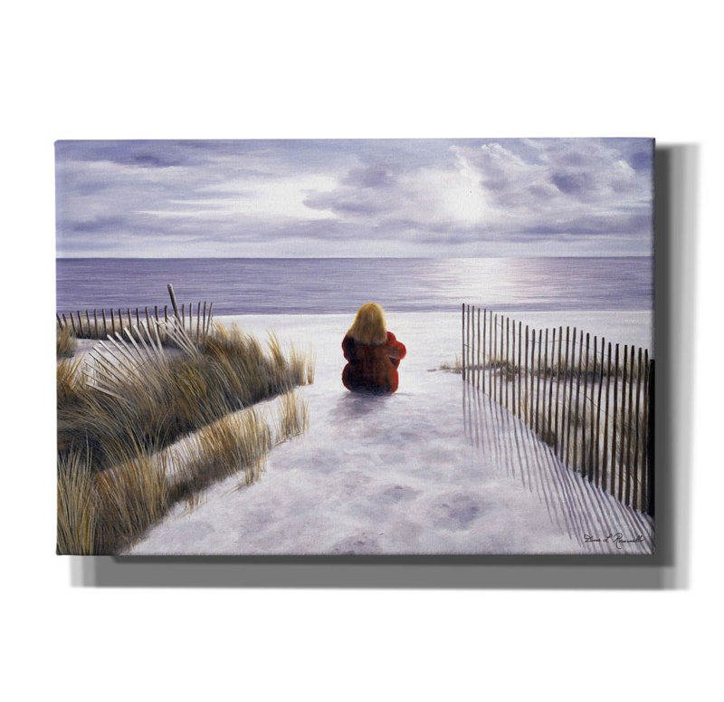 «Girl On The Beach» par Diane Romanello, H 18 po x l 26 po x P 0,75 po