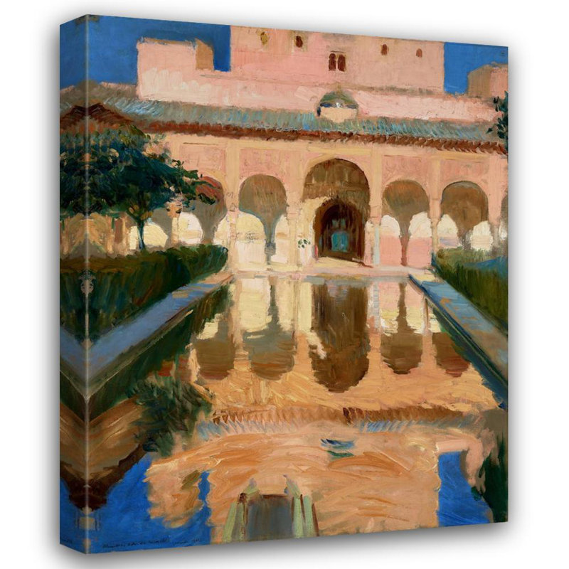 "Hall of the Ambadorors, Alhambra, Granada" par Joaquin Sorolla, reproduction d'art sur toile tendue avec châssis