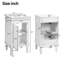 Armoire de salle de bain 18 po style français avec rangement et lavabo en céramique, solution pour petit espace, tablette réglable et charnières à fermeture douce-2121064323