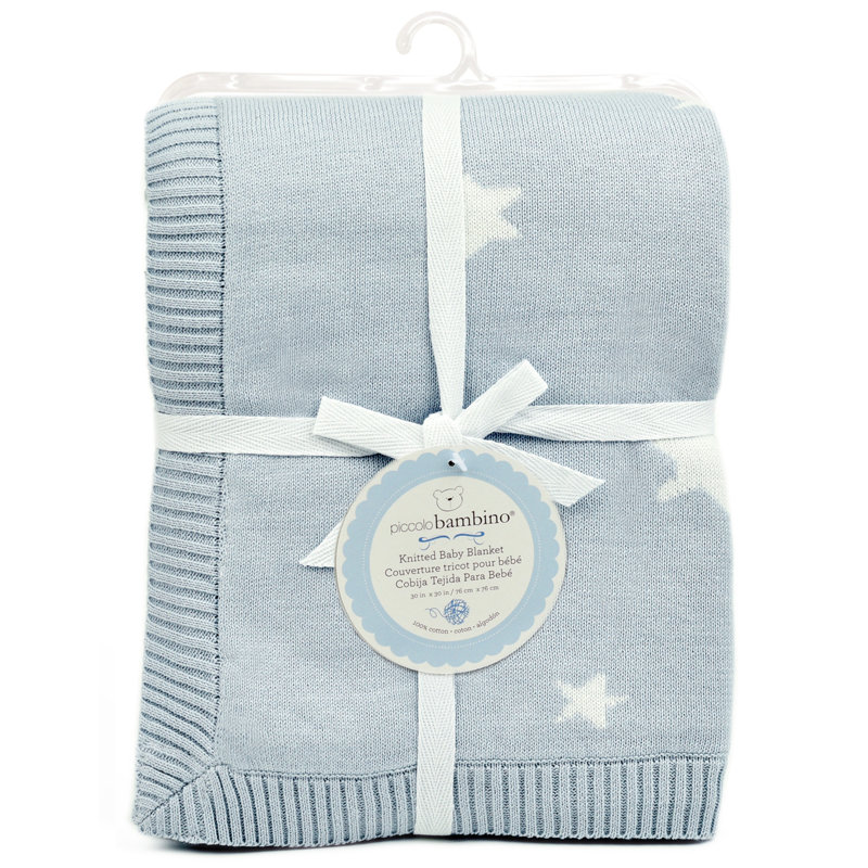 Couverture pour bébé 100% coton Dillman, Bleu