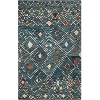 Renfrow Hand Hooked Wool And Cotton Southwestern Rug