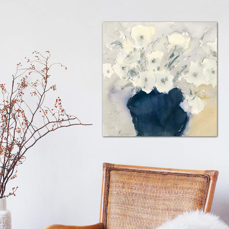 «Bouquet», reproduction d'art encadrée, H 37 po x l 37 po x P 1,5 po, Toile tendue