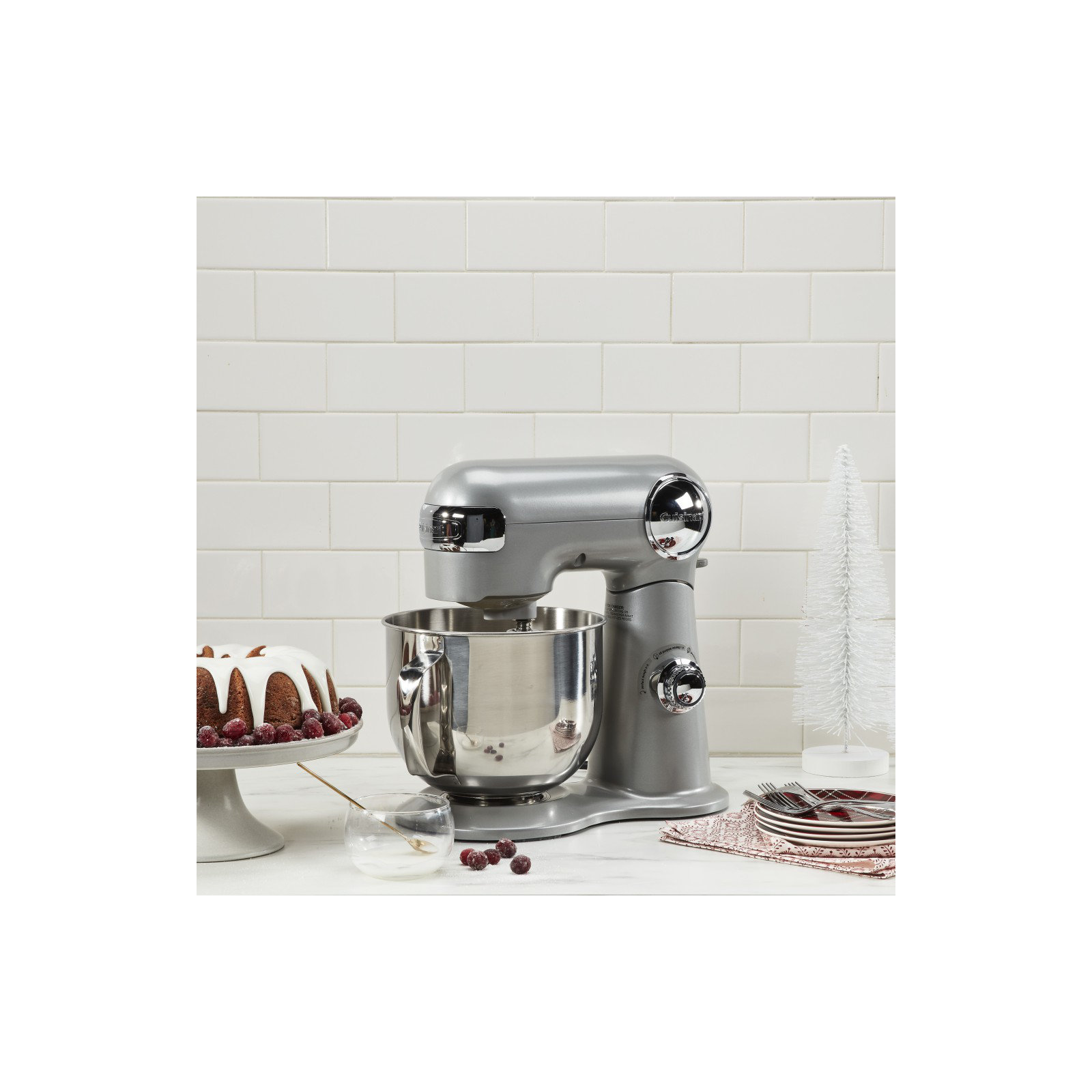 Cuisinart 12 Speed 5.5 Qt. Stand Mixer, Silver Lining