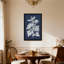 Plantes et fleurs, motif de feuilles botaniques sur fond bleu marine-1425765928-1425765941-1425765930