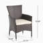 Chaises de salle à manger d'extérieur en osier PE multibrown, ensemble de 2