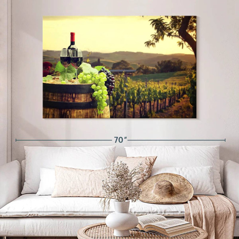 Tonneau à vin rouge Yarlin, H 34 po x l 51 po