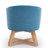 Classic Linen Fabric Swivel Lounge Chair | 360° Freely Rotating with Cross-Shaped Solid Wood Base & Legs | Comfortable Accent Chair for Living Room, Bedroom, Office & Dresser-249892981-249892980