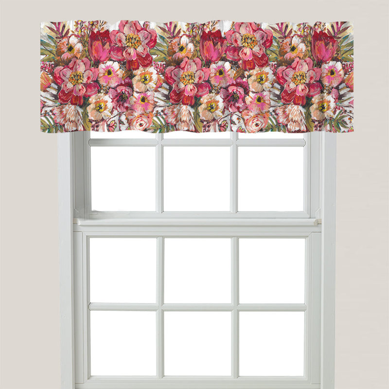 Floral Tailored Window Valance
