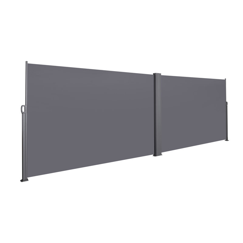 Auvent latéral rétractable de qualité et eau, écran d'intimité pour espaces extérieurs, gris 276 "x 71" eau, gris