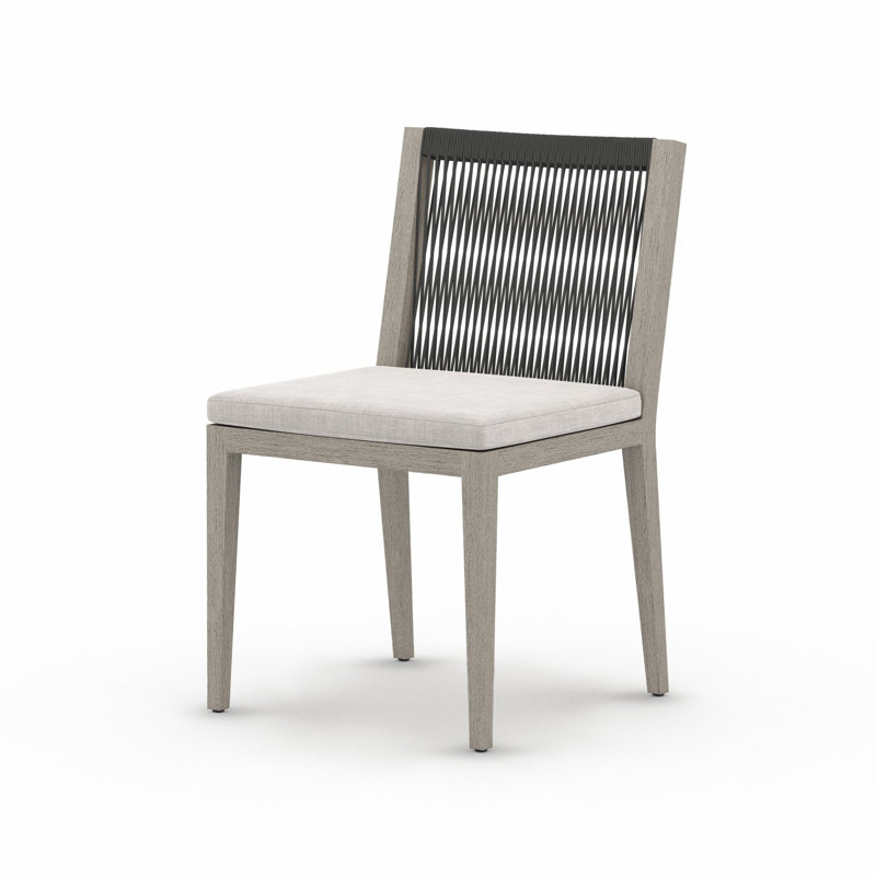 Dimitri Outdoor Dining Side Chair, Faye Sand, Gray