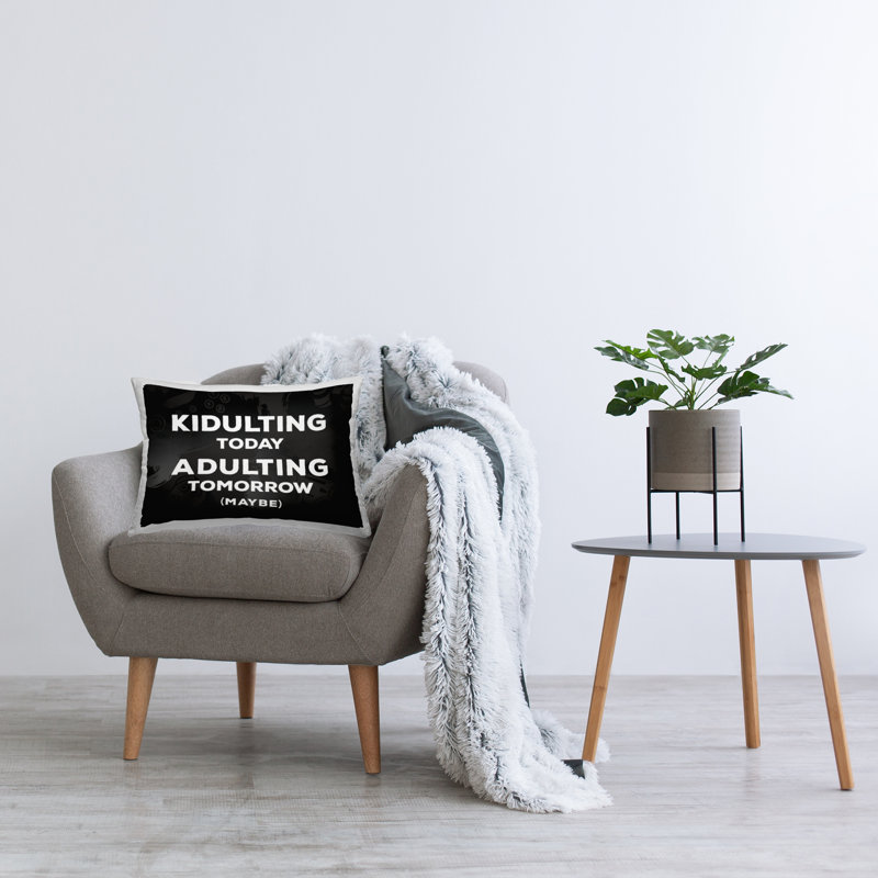 Design de coussin décoratif imprimé Kidulting Today