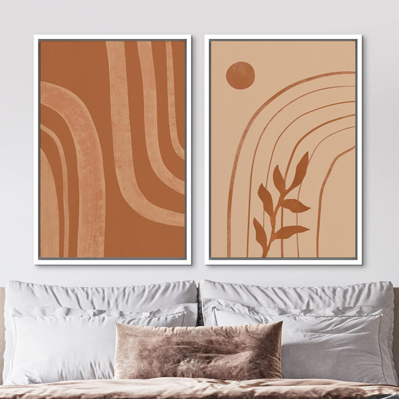 «Dark Geometric Spiral Wave Collage», 2 pièces, Blanc, H 24 po x l 16 po