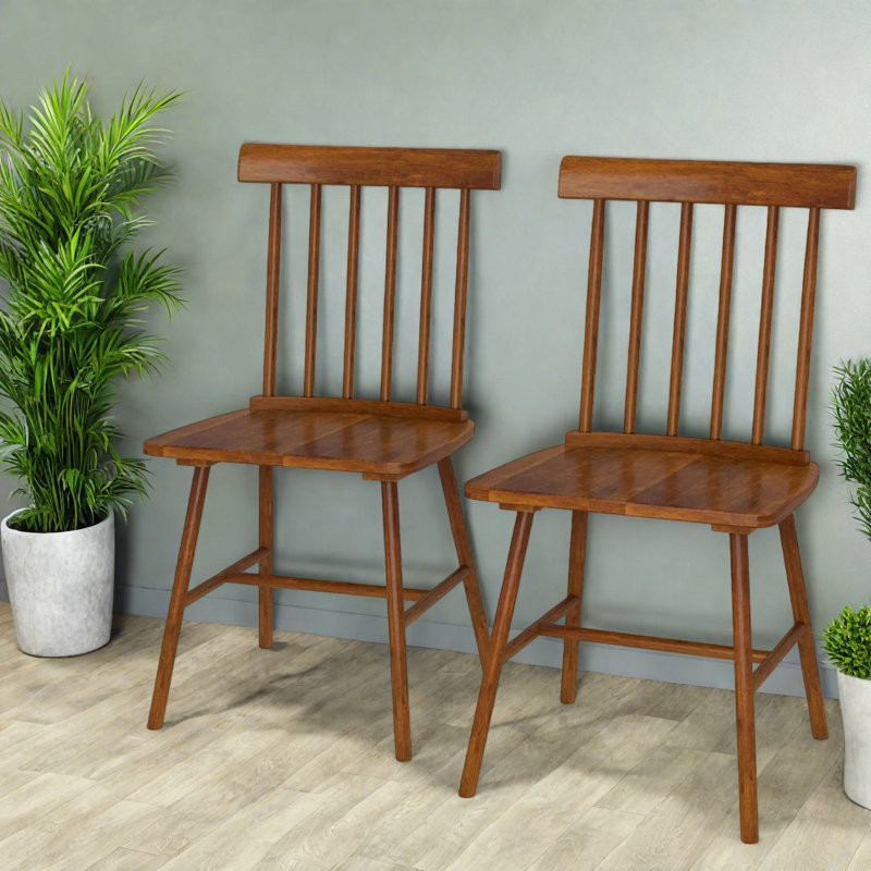 Chaises de salle à manger confortables, style maison de campagne en bois d'hévéa pour la maison de cuisine