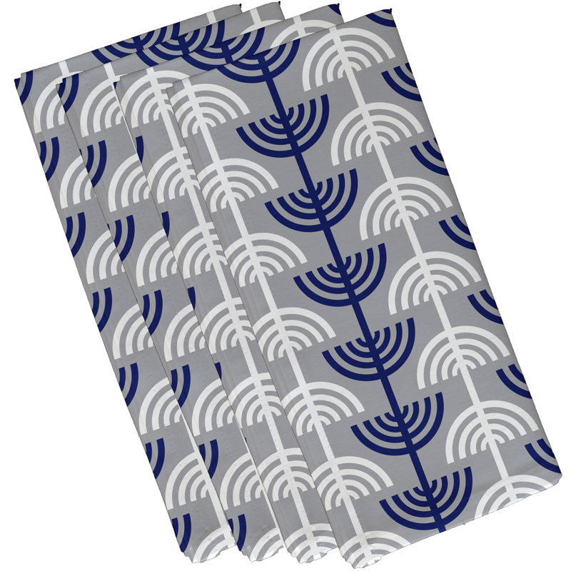 Ensemble de serviettes 4 pièces Kamillah, L 18 po x L 18 po, Gris clair