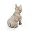 Sculpture de jardin d'extérieur, bouledogue français, gris