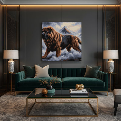 Dogs Tibetan Mastiff White Canvas Wall Art