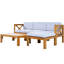 Ensemble de conversation modulaire d'extérieur en bois avec coussins pour terrasse et jardin Topmax