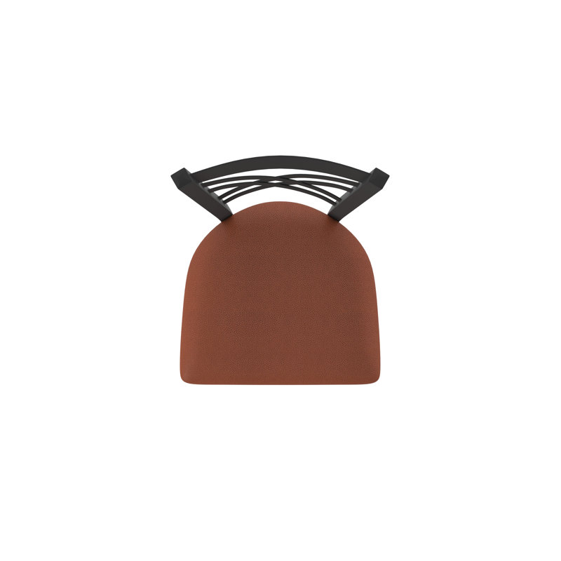 Tabouret pivotant 820 Catalina, Noir froissé, Vinyle - Adobe Rein, Tabouret de bar (siège d'une hauteur de 30 po)