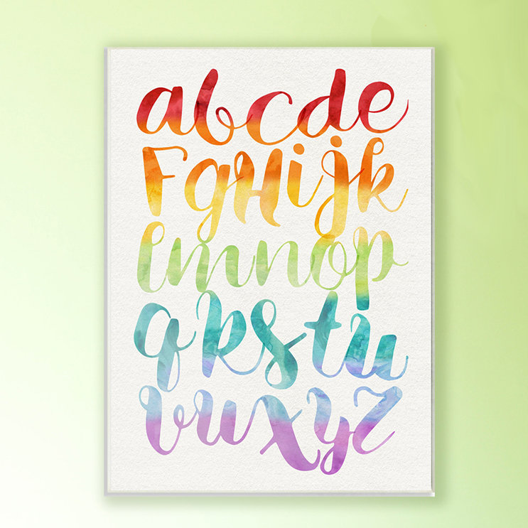 Cambra, couleurs de l'arc-en-ciel, alphabet encadré ABC